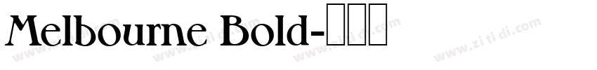 Melbourne Bold字体转换